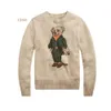 Rl Bear Designer Męskie dzianiny Niedźwiedź Polos Polos Pullover Crewneck Swatery Swatery Długie rękaw Casual Christmas Printed Mens ol4Q 22