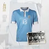 Uruguay 2024 voetbalshirt 100-jarig jubileum L.SUAREZ E.CAVANI N.DE LA CRUZ nationale ploeg voetbalshirt G.DE ARRASCAETA F.VALVERDE R.ARAUJO blauw witte voetbaluniformen