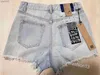 Damesjeans Ksubi jerans Shorts Dames licht hoog getailleerde dun met gaten en kwastjes Zomer hotpants 240304