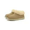 2024 Stivali classici Tasman Pelliccia di castagna Pelle di pecora Donna Uomo Stivali con plateau Scarpe slip-on Stivali da neve ultra comfort in pelle scamosciata