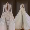 Magnifique robe de mariée sirène appliquée en dentelle perles robes de mariée avec jupes illusion robes de mariée sur mesure robe de novia