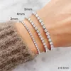 En gros 925 argent Sterling glace sur vrai diamant vvs 3mm 0.1ct chaîne de tennis hommes femmes mariage bijoux fins Moissanite Bracelet