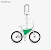 Chave designer tendência hortelã verde bicicleta chave de alta qualidade marca luxo metal decoração casal presentes chaveiro 240304