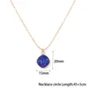Pendant Necklaces Multiple Shapes Lapis Lazuli Pendants High Quality Gold Color Chain Necklace Natural Stone Charm Women Gift