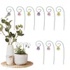 Fleurs décoratives Miniature fée jardin 9 pièces muguet piquets bricolage jardins accessoires Mini pot de fleurs Style de fleur