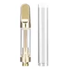 Gold TH205 Vape Cartridges With Plastic Tube 0.5ml 0.8ml 1.0ml Ceramic Coil Atomizer Full Golden 510 Thread Empty Carts