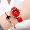 Women's watch high-grade fashion light luxury casual flash powder dopamine quartz belt waterproof watch F5