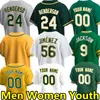 2024 Baseballtröjor Rickey Henderson Reggie Jackson Dany Jimenez Khris Davis Esteury Ruiz Nick Allen Brent Rooker Seth Brown Men Women Kids Jersey Custom