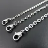 on 100pcs Lot whole stainless steel silver Tone 1 5mm 2mm 2 3mm Strong flat oval chain necklace women jewelry 18 inch -282890