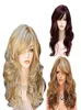 Europejskie i amerykańskie Women039S Wig wielokolorowe faliste blond włosy Włosy High Gloss Hair Qi Bangs Chemical Fibre NUMGEAR8967863