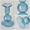 Candle Holders Creative Glass Holder Home Wed Decor Wedding Dining Table Decoration Modern Transparent Color Crystal