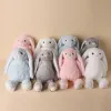 30cm Sublimation Easter Day Bunny Plush Long Ears Bunnies Doll with Dots Pink Grey Blue White Rabbit Dolls for Childrend Cute Soft Plush Toys 34