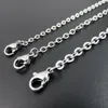 on 100pcs Lot whole stainless steel silver Tone 1 5mm 2mm 2 3mm Strong flat oval chain necklace women jewelry 18 inch -282890