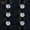 18k White Gold Yellow Gold Rose Gold 5mm-7.5mm Lab Grown Diamond Earrings Stud Earrings for Women Men