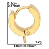 Dangle Earrings 10pcs 12x10mm 15x13mm Wide Hoops For Women Men Accessories DIY Charms Stainless Steel Earring Piercing Jewelry