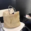 Bolsa de verano Diseñador Bolsa de playa Mujeres Cesta de paja Bolsas de compras Bolsos de lujo Moda Tote grande 240304