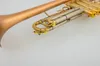 Bb Trumpet Phosphorous Copper Brass Plated Professional Brass Instruments With Case