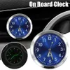 Ny monterad metall ombord nattljus Intern Stick-On Digital Watch Time Dashboard Clock biltillbehör Nytt