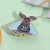 Brooches Exquisite Blue Moth Insect Design Metal Enamel Brooch Vintage Punk Badge Pin Men And Women Fashion Accessory Jewelry