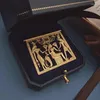 Broscher vintage egyptiska farao porträtt brosch mode matte metall openwork emalj pin nisch kappa lapel stift smycken tillbehör