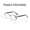 Solglasögon Fashion Cat Eye Reading Glasses Lady Women High Definition Presbyopia Eyewear Unisex Men Vintage Far Sight Eyeglasses 1.0 4.0