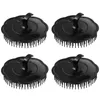 4pcs Black Hair Comb Scalp Massagers Round Comb Women Men Shower Brush Hair Scalp Shower Wash Clean Hair Tool Brush 240226