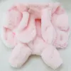 Parkas petit chien vêtements hiver lapin conception vêtements pour animaux de compagnie pour chiens et chats chiot jean à capuche combinaison rayé veste chaude