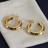 Designer Hoop earrings, 18K gold earrings, high quality, fashion, cutout, floral, lettering, Designer Ladies jewelry, gold/silver/rose gold, 3 colors. Exquisite, gift