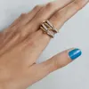 Halley Gemini Spinelli Kilcollin Rings Designer New in Gold Jewelry Gold و Sterling Silver Hydra Linked Ring2024
