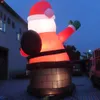 Outdoor Activities 8mH (26ft) With blower Christmas Inflatable Giant Santa Claus Holding Gifts Bag For Party Decoration Father Old Man