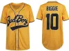 Men Notorious Badboy Bad Boy 72 10 Biggie Smalls Movie Baseball Jersey Ed Team Black White Yellow Alternate Size S-XXXL