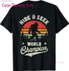 Men's T-Shirts Bigfoot Hide And Seek World Champion Sasquatch Retro Vintage T-Shirt L240304