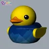 Nyligen design 6MH (20ft) Reklam Uppblåsbara Animal Duck -modeller Tecknad anka som bär trasa för evenemangsfestdekoration med Air Blower Toys Sports