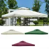 Nets 3x3m 300D Polyester Cloth Outdoor Replacement Canopy Top Double Tier Gazebo Roof Cover Garden BBQ Gazebo Top Replacement Cover