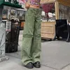 女子ジーンズジーンズパンツ女性リラックスフィットバギー服ウエスト以前に見たサイズデニム240304