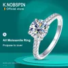 KNOBSPIN 3ct D Color Todos Anel s925 Sliver Banhado 18k Ouro Branco Aliança de Casamento Anéis de Noivado Para Mulheres Jóias Finas 240220