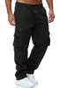 Mannen Cargobroek Zomer Werkbroek Stretch Taille Losse Multi Pocket Casual Sport Outdoor Dragen 240227