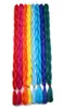 Trança de cabelo de uma peça 82 polegadas trança de fibra sintética Kanekalon 165gpiece cor pura crochê jumbo trança extensões de cabelo 7856947