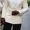 Herrenanzüge Zweireiher Männer für Hochzeit Slim Fit Bräutigam Smoking Schal Revers Afrikanische Männer Mode 2 Stück Jacke mit schwarzen Hosen 2024