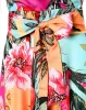 Dress Women's Dresses Summer Fashion Tropical Print Casual VNeck Sleeveless Boho Vacation Maxi A Line Dress with Belt