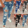 Women's Jeans Designer hole Jeans Pierced Tassel Slit Denim Ladies Fashion Leisure Trousers 2022 trends 240304