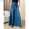 Women's Jeans Jeans Waist Wide Leg Palazzo Denim Pants Dressy Fall Winter 240304