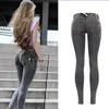 Jeans mager fit denim jeans stretch komfort låg stigning 5 färger 240304