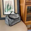 Instagram Zebra Pattern Large Capacity Travel Portable Wash Waterproof Makeup Storage Bag 901272