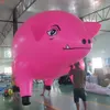 8m-26ft uzunluğunda ücretsiz gemi dış mekan aktiviteleri reklam dev şişme uçan domuz helyum balon satılık