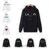 2023 Lanvins Hoodie Tasarımcı Lüks Sweater Hoodie Erkek ve Kadın Sweatshirt Mektup Baskılı Külkü Gevşek Pamuk Pamuklu Kapüşonlu Ceket Lanvin MXQ5 712