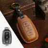 Funda de cuero de lujo para llave de coche, accesorios Fob para Hyundai Fista IX25 IX35, llavero, carcasa protectora