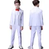 Abiti di principe Kids Fotografia Smoking Party Wead Teenager Graduation Birthuation Costume Bianco Battesimo Abito da sposa Abito da sposa Flower Boys