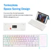 Rk61 royal kludge teclado mecânico sem fio trimode bluetooth 5024gusbc rgb retroiluminado 61 teclas trocáveis gamer 240229