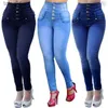 Damesjeans Jeans Jeans Taille Stretch Potlood Damesbroek Colombiaans 240304